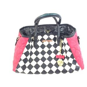 Classic Betsey Johnson checkered tote